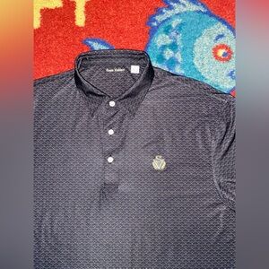 Sage Valley Polo Shirt Mens Sz L AOP Performance Golf Preppy Stretch Breathable